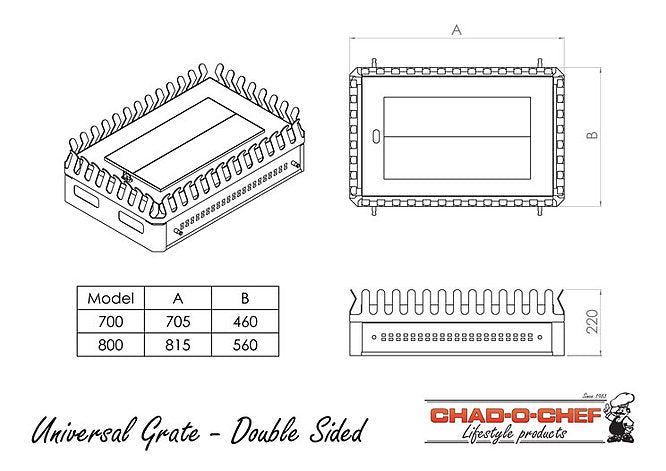 Double-Sided Universal Grate Fireplace (VFGD-700)