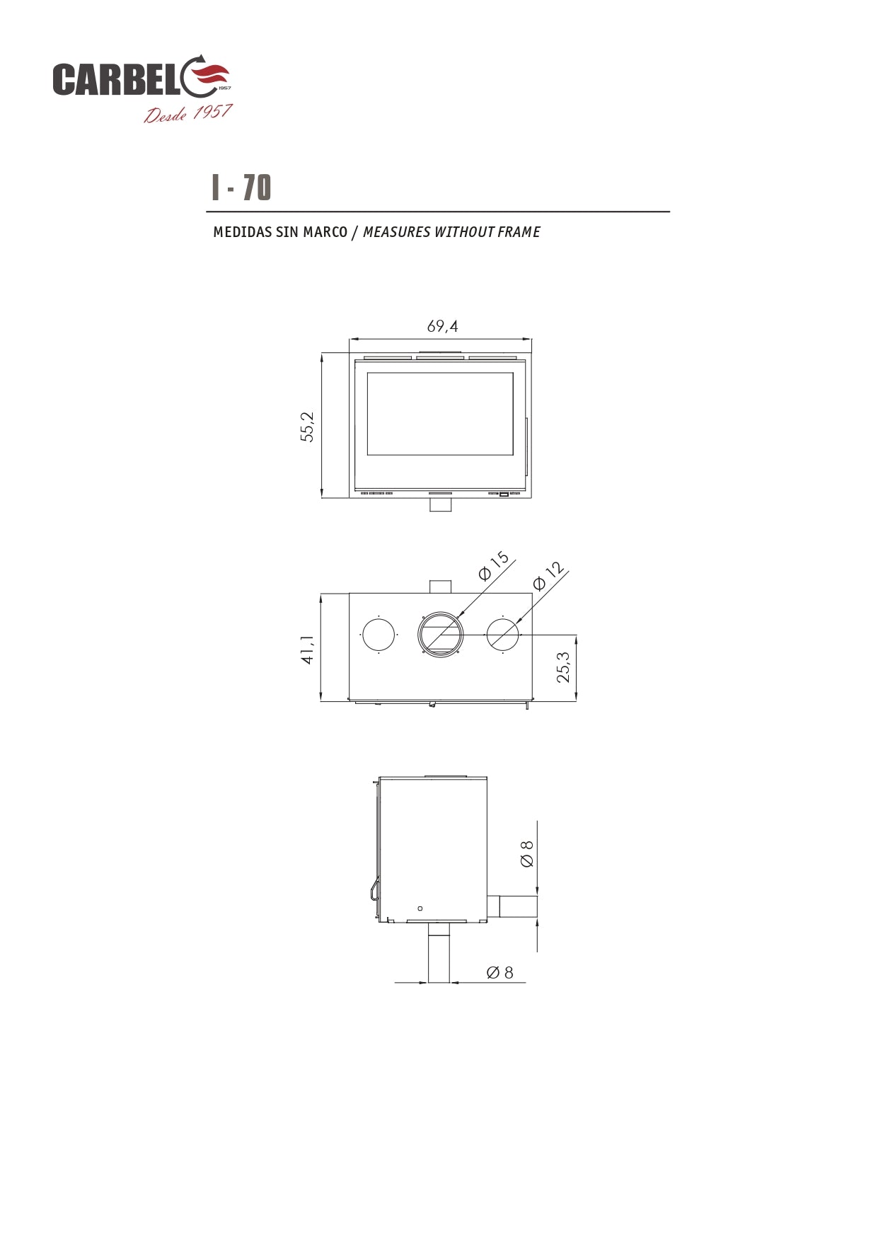 Carbel I Range Thermic Wood Fireplace Insert