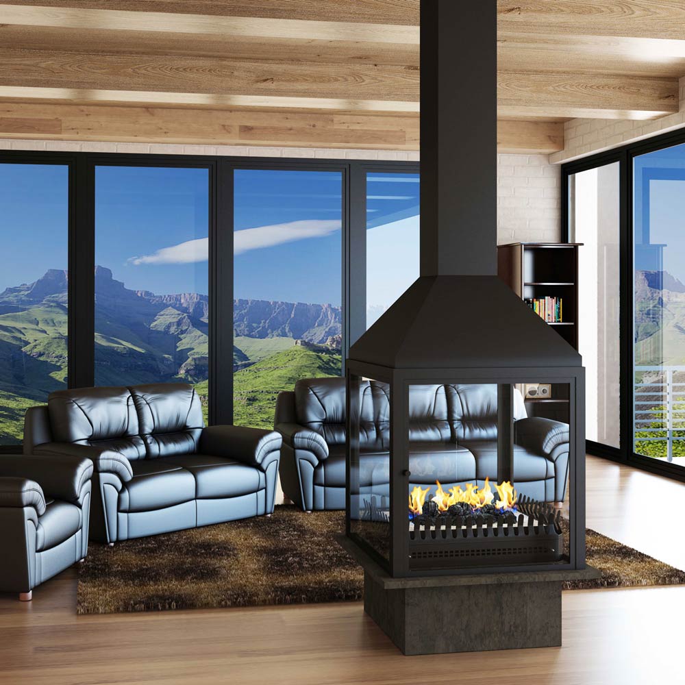 Double-Sided Universal Grate Fireplace (VFGD-800)