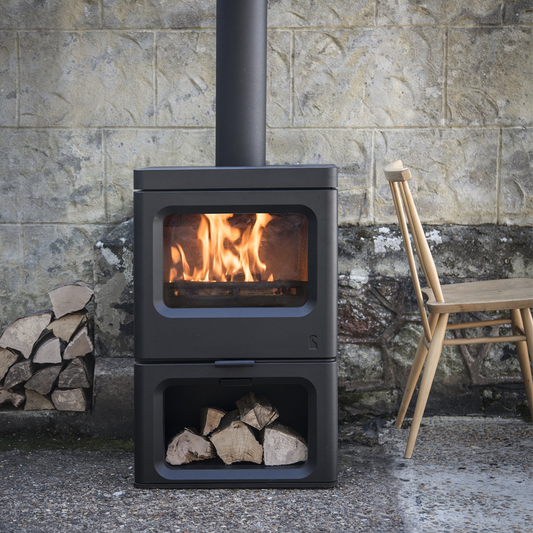 Charnwood Skye 5 Store Stand Cast Iron Wood Fireplace