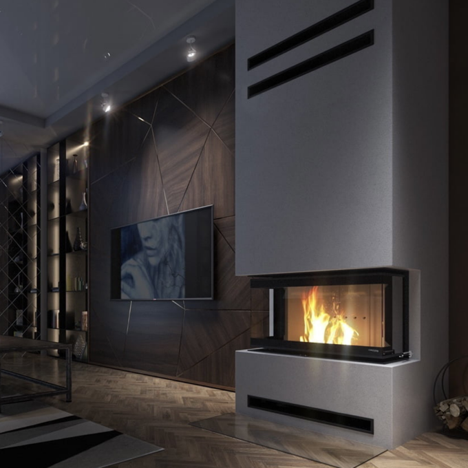 Defro Home Intra Series SM C Wood Fireplace Insert