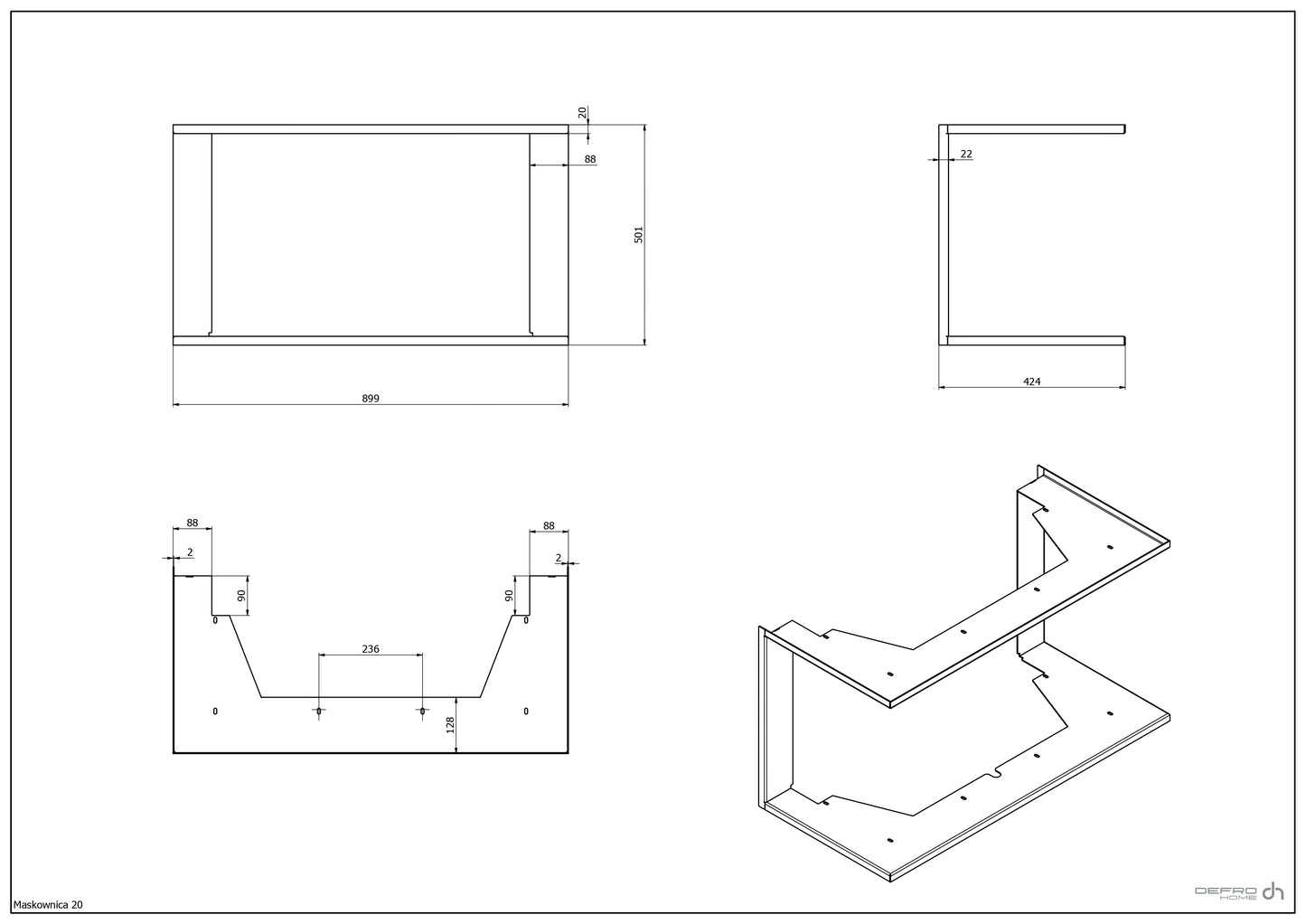 Defro Home Intra Series SM C Wood Fireplace Insert