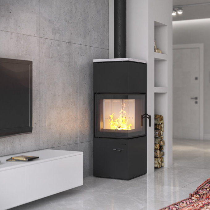 Defro Home Quadroom Wood Fireplace