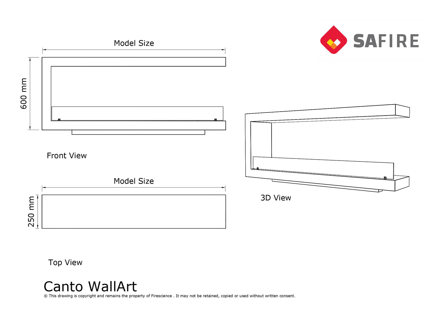 Canto Wallart Gas Fireplace