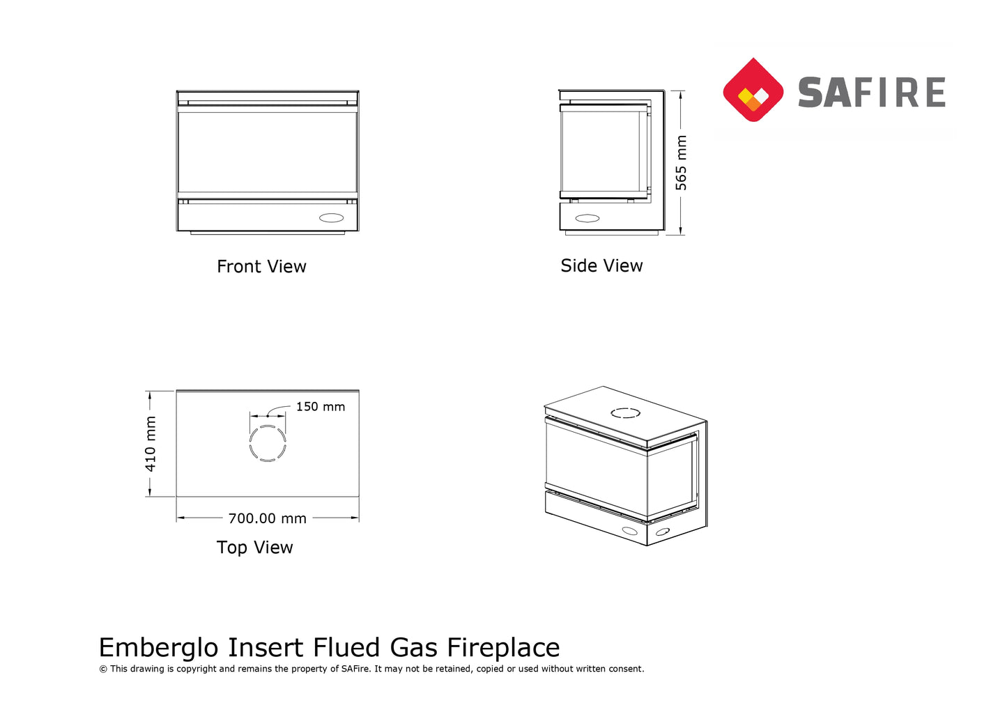 Emberglo Gas Fireplace Insert