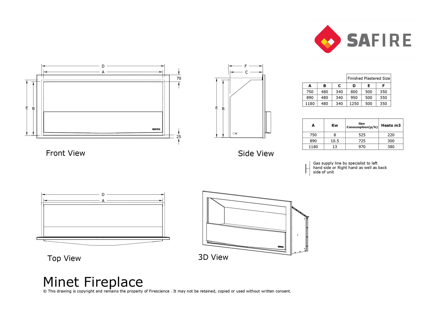 Minet Gas Fireplace