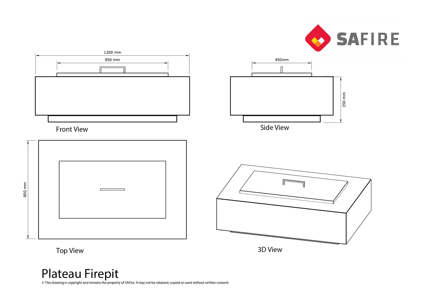 Plateau Wood Firepit