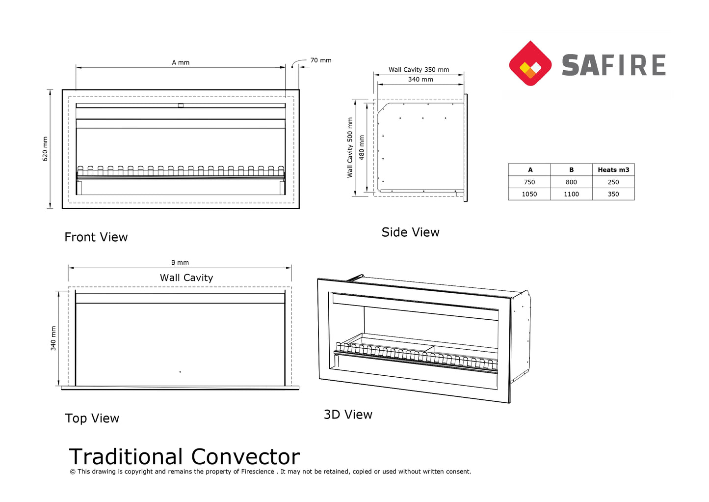 Traditional Convector Gas Fireplace