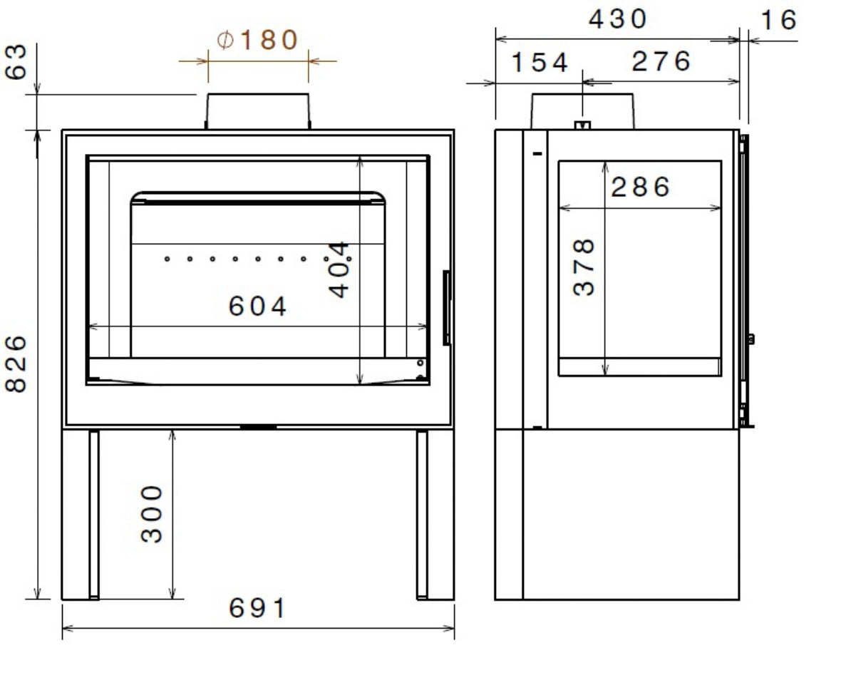 Liseo L71 LR Bavorov Cast Iron Wood Fireplace