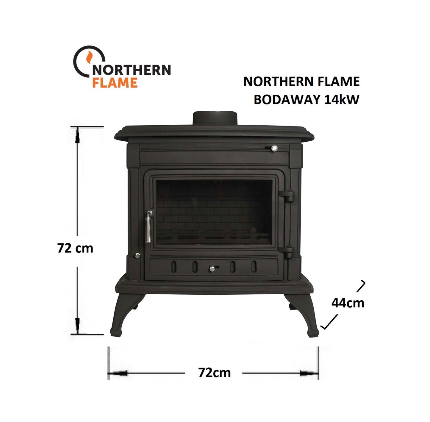 Northern Flame Bodaway Cast Iron Wood Fireplace