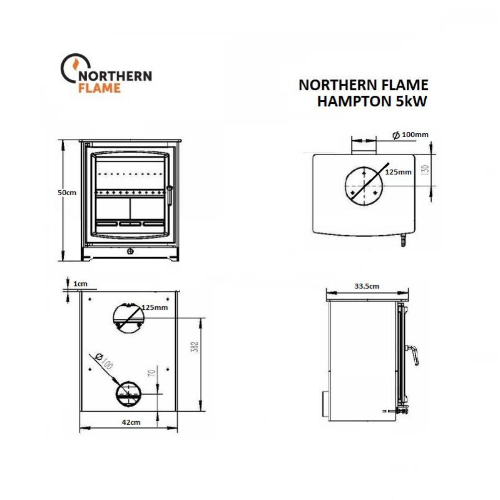 Northern Flame Hampton Cast Iron Wood Fireplace