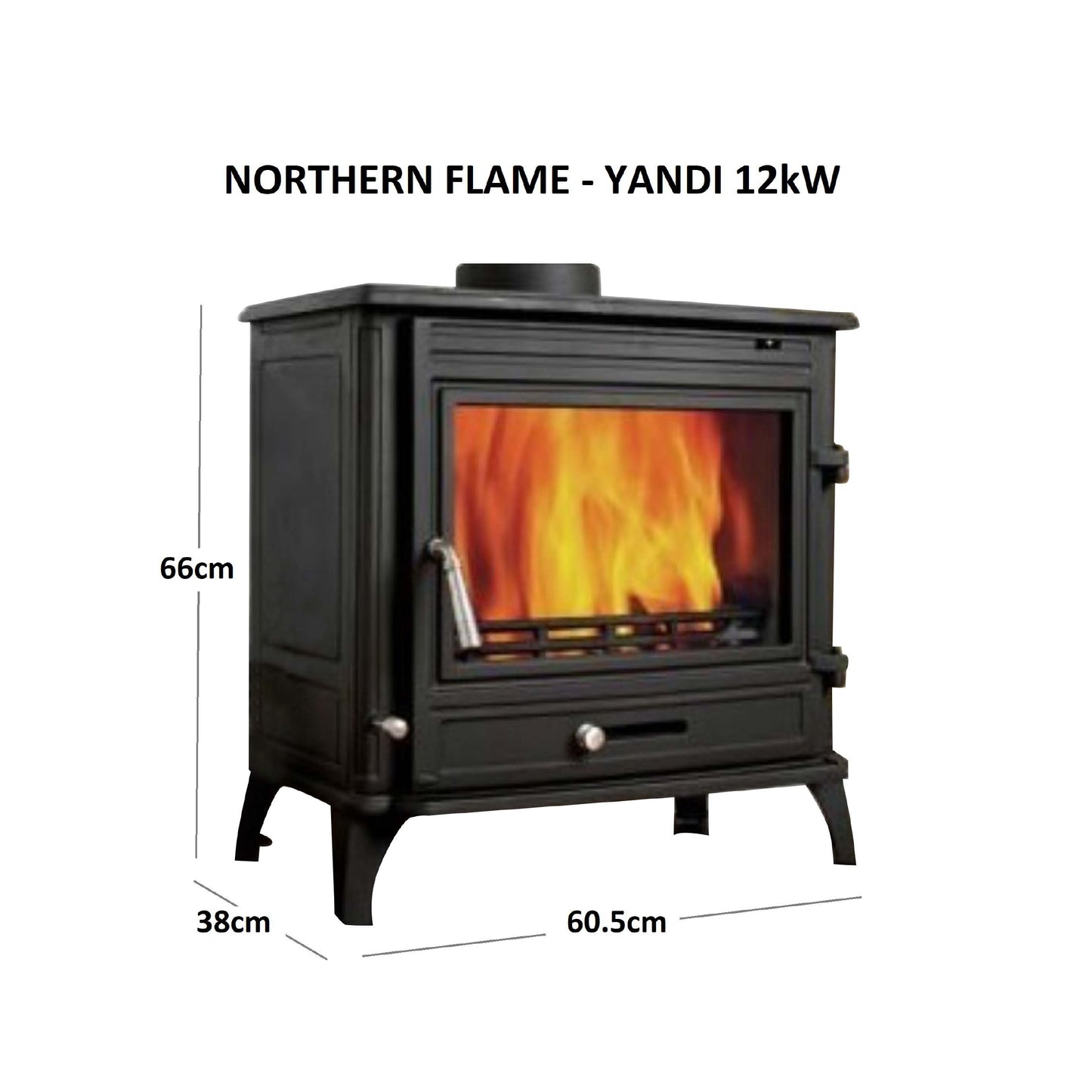 Northern Flame Yandi Cast Iron Wood Fireplace