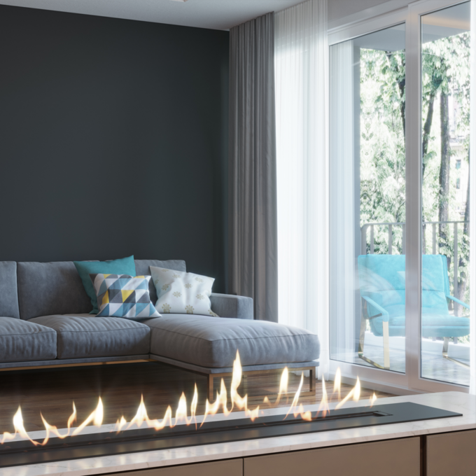 Clean Burn Flueless Gas Fireplace Drop-In