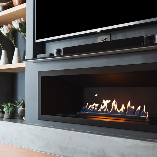 Linear Single-Sided Gas Fireplace