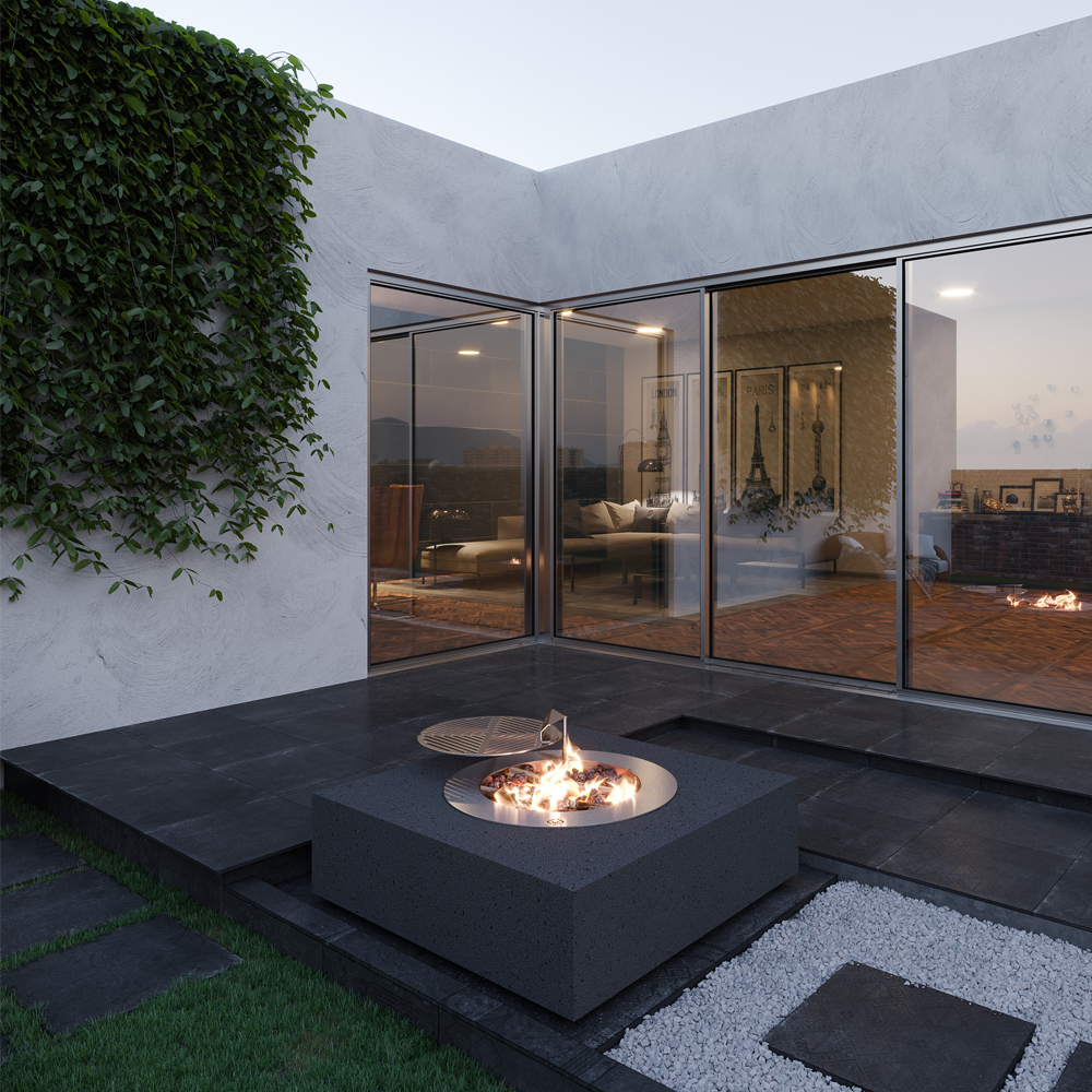 Squaire Wood Firepit