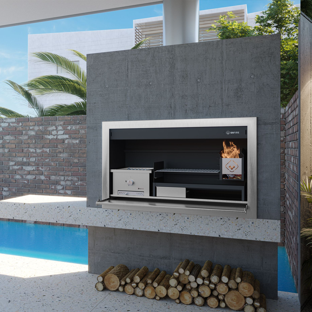 Affordable Luxury Gas & Wood Braai Grill Combo