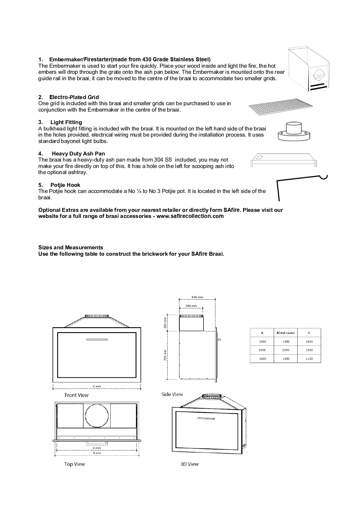 Affordable Luxury Wood Braai Insert