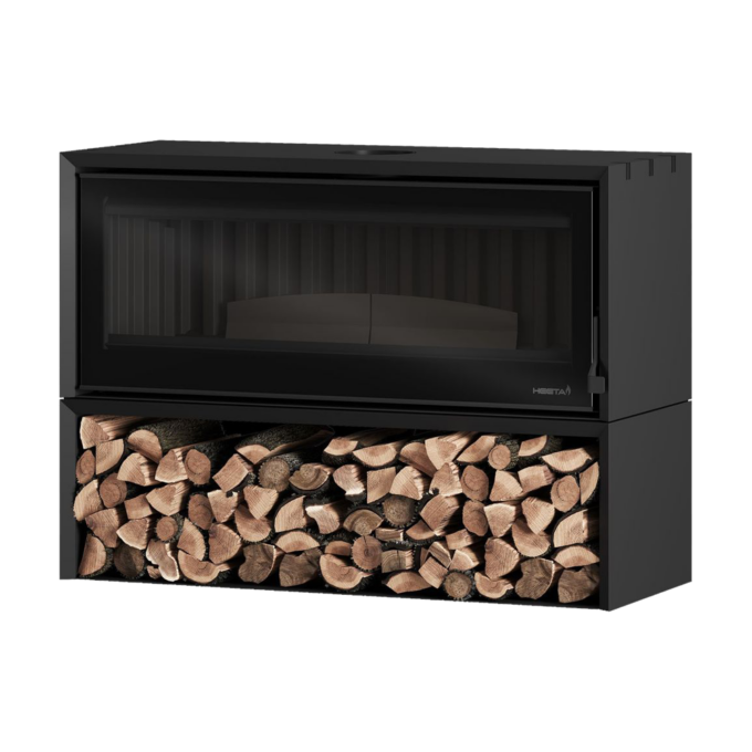 Heeta Log Base Bevel Wood Fireplace