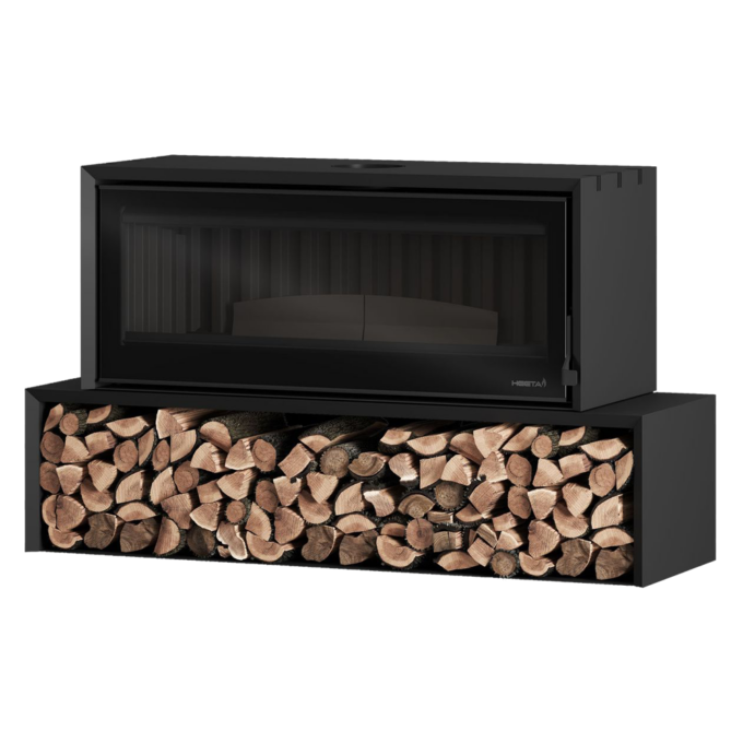 Heeta Log Base Bevel Wood Fireplace