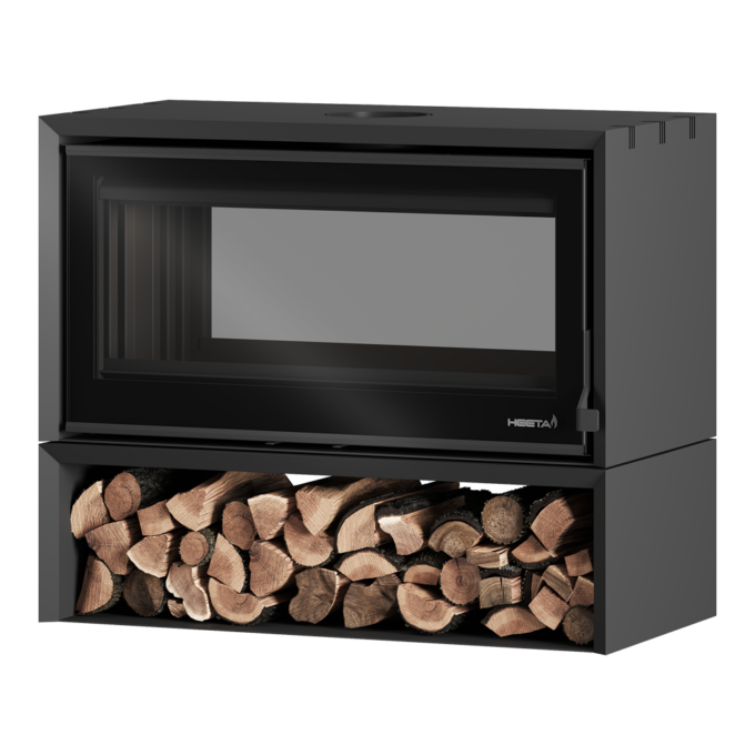 SAfire Heeta 950 Double Sided Bevel Wood Fireplace