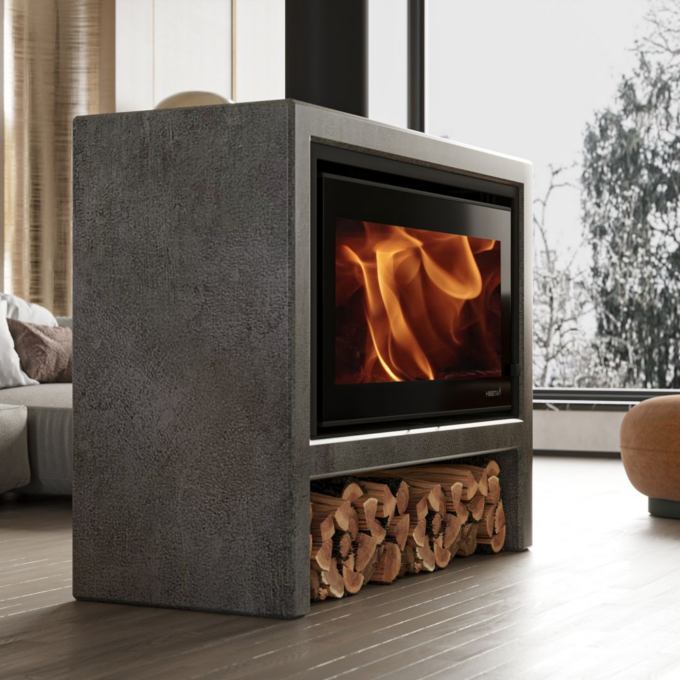 SAfire Heeta 950 Double Sided Wood Fireplace Insert