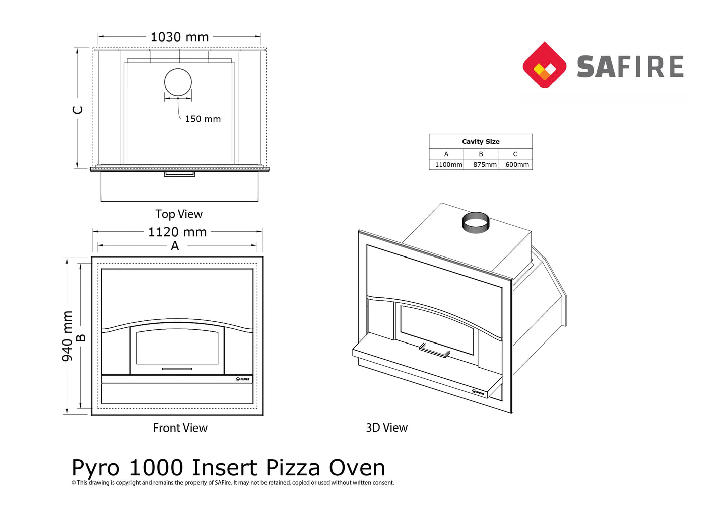 Pyro Pizza Oven Insert