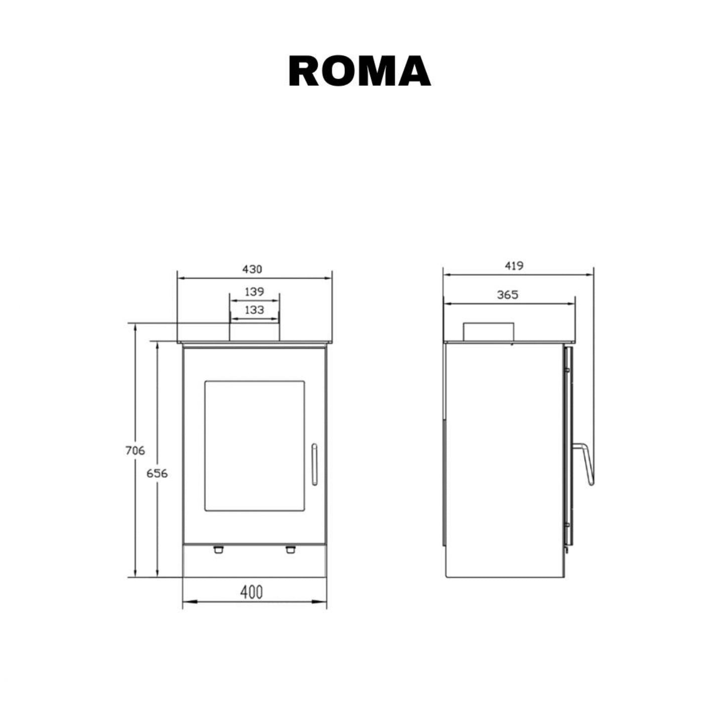 Victoria Roma Wood Fireplace