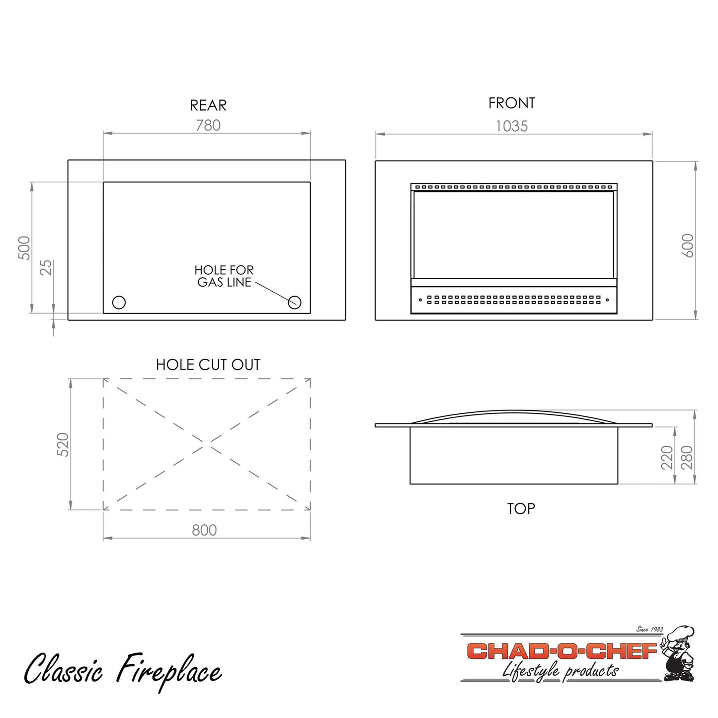 Classic Fireplace (VFP-800)