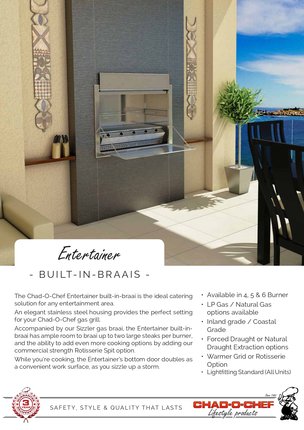 4B Entertainer Gas Braai (Forced Draught)