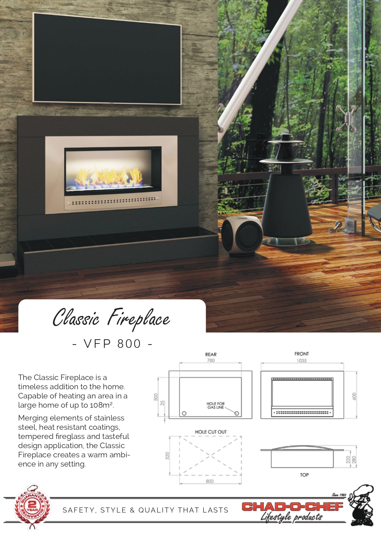 Classic Fireplace (VFP-800)