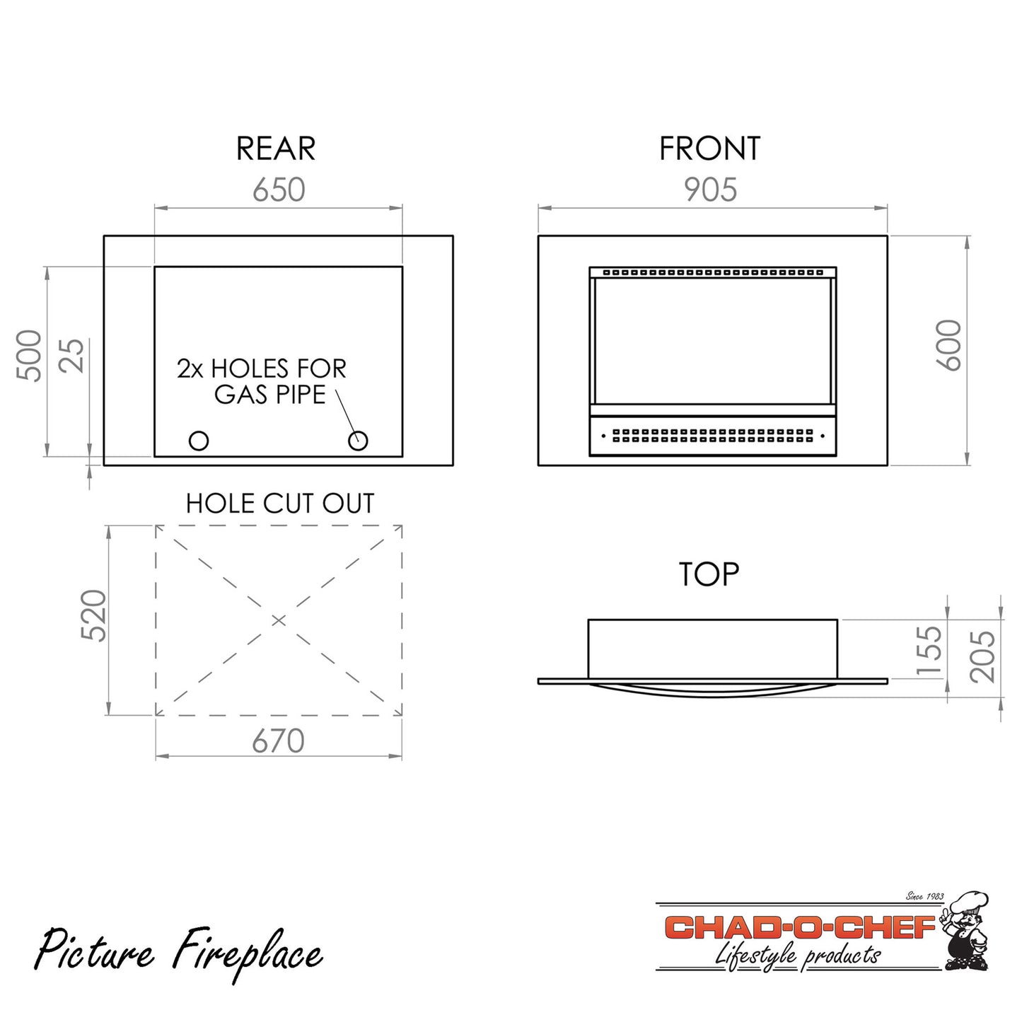 Picture Fireplace (VFP-700)