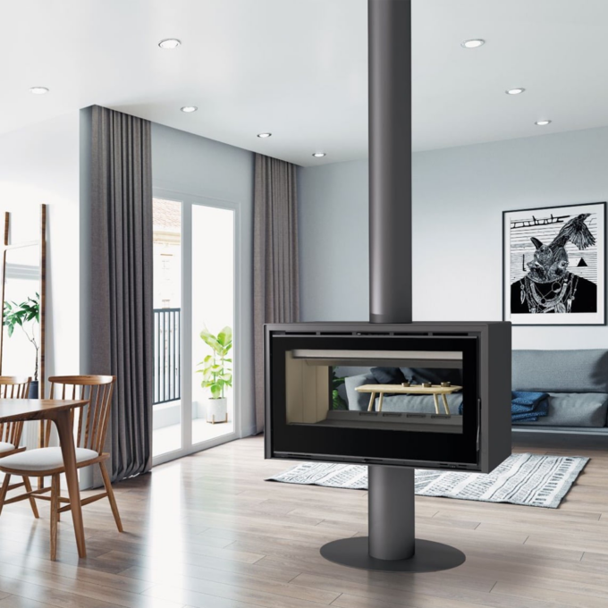 Carbel RK Double Sided Wood Fireplace on Pedestal – Ballito Gas & Braai