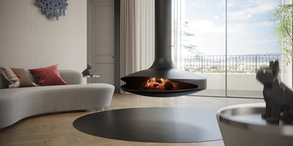 SAfire Levit Suspended Wood Fireplace