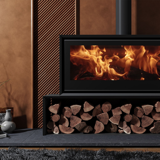 Heeta Log Base Bevel Wood Fireplace